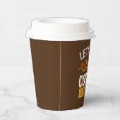 leuk koffiepauze in bar papieren bekers (Rechts)