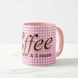 leuk koffietje voor roze gingham mok