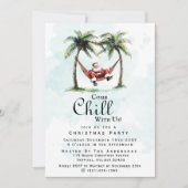 Leuk Kom Uitrusten Met Ons Strand Kerstfeest Kaart (Voorkant)