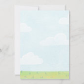 Leuk Konijn Eekhoorn Muis Blauw Baby shower Kaart (Achterkant)