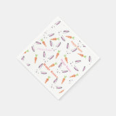 Leuk Konijn en Wortelen Pasen Papier Servet (Hoek)
