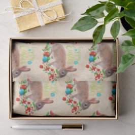 Leuk Konijn Pasen Patronen Decoupage Knutsel / Fee Tissuepapier