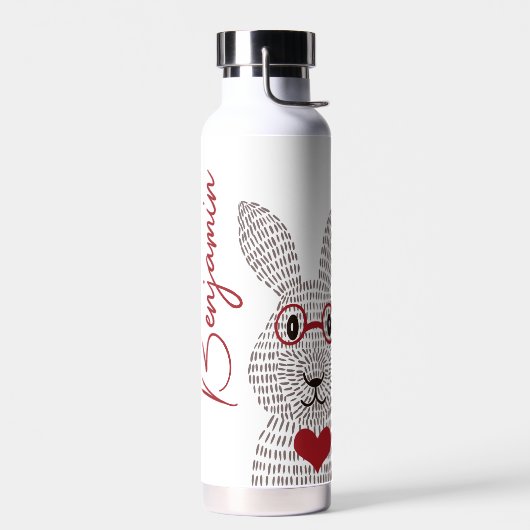 Leuk Konijn Rood Unieke Waterfles (Links)