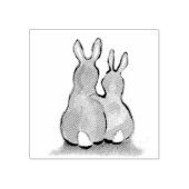 Leuk Konijn Vriendschap Romance Bruiloft Jubileum Rubberstempel (Afrduk)