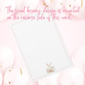 Leuk konijntje 1e eerste verjaardagsfeestje kaart