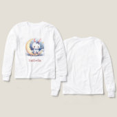 Leuk konijntje dat op de maan zit (Voorkant /achterkant)