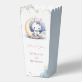 Leuk konijntje dat op de maan zit bedankdoosjes (Voorkant)