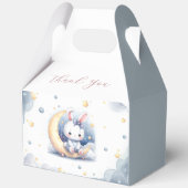 Leuk konijntje dat op de maan zit bedankdoosjes (Voorkant)