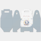 Leuk konijntje dat op de maan zit bedankdoosjes (Ongevouwen)