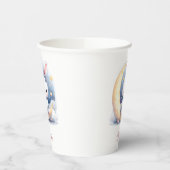 Leuk konijntje dat op de maan zit papieren bekers (Links)