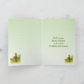 Leuk konijntje in gras paaskonijn Kaart (Binnen)