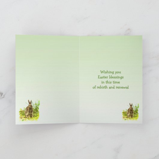 Leuk konijntje in gras paaskonijn Kaart (Binnen)
