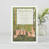 Leuk Konijntje Kinderen Baby shower Kaart (Staand voorkant)