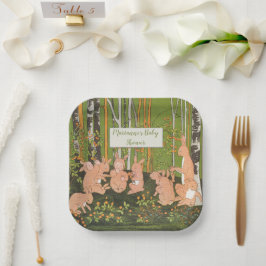 Leuk Konijntje Kinderen Baby shower Papieren Bordje