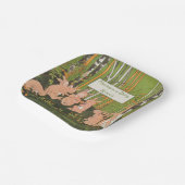  Leuk Konijntje Kinderen Baby shower Papieren Bordje (Gebogen)