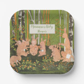  Leuk Konijntje Kinderen Baby shower Papieren Bordje (Voorkant)