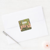  Leuk Konijntje Kinderen Baby shower Vierkante Sticker (Envelop)