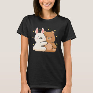 Leuk konijntje knuffel Beer konijntje en Beer ze d T-shirt