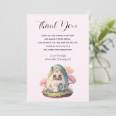 Leuk konijntje konijn Japanse Kawaii stijl Bedankkaart (Staand voorkant)