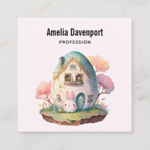 Leuk konijntje konijn Japanse Kawaii stijl Vierkante Visitekaartje