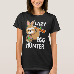 Leuk konijntje luie paasei jager mand Kind T-shirt