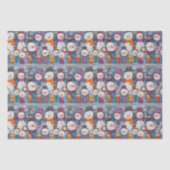 Leuk koor van sneeuwpoppen tissuepapier (Voorkant)