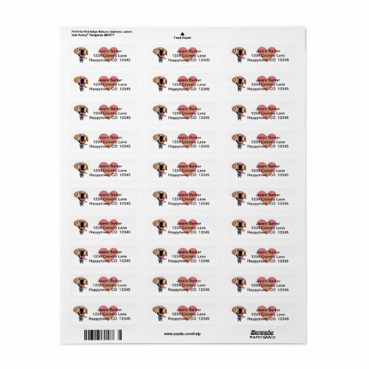 Leuk Labrador Retriever Adres Label (Full Sheet)