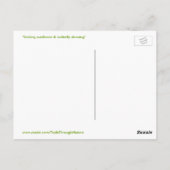 Leuk lachend zonnebloem vlinder Briefkaart (Achterkant)