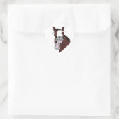 Leuk lachpaard hoofd Logo Hart Sticker (Tas)