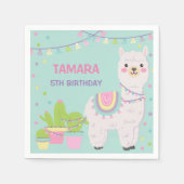 Leuk lama feest servet (Voorkant)