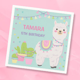 Leuk lama feest servet