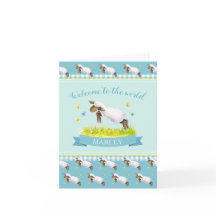 Leuk lamsonthaal aan het nieuwe baby van