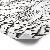 Leuk Land Kerstmis Volwassen Kleuren Poster (Hoek)