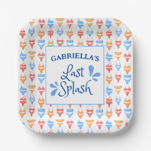 Leuk "Last Splash" thema gepersonaliseerde vrijgez Papieren Bordje