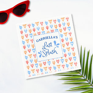 Leuk "Last Splash" thema gepersonaliseerde vrijgez Servet