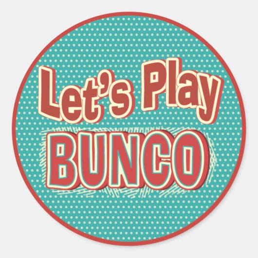 Leuk Laten we Bunco Stickers spelen (Voorkant)