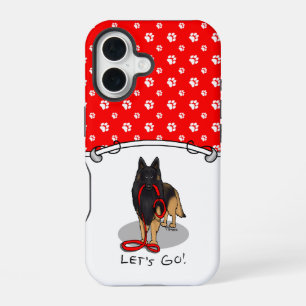 Leuk Laten we gaan! Wandelende Belgische Tervuren iPhone 16 Hoesje