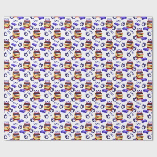 leuk leestijdfeest cadeaupapier (Vlak)