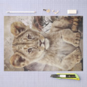Leuk Leeuw Cub Weefsel Papier (Craft)