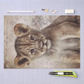 Leuk Leeuw Cub Weefsel Papier (Craft)
