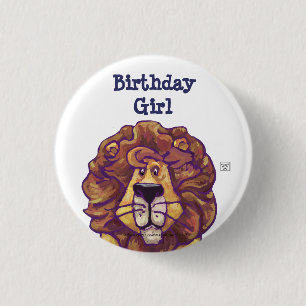 Leuk Leeuwen Feestcentrum Verjaardagsmeisje Ronde Button 3,2 Cm