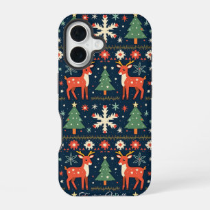 Leuk lelijk kersttrui patroon iPhone 16 hoesje