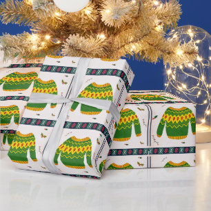 Leuk lelijk kersttrui patroon kerstcadeau cadeaupapier