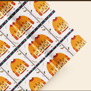 Leuk lelijk kersttrui patroon kerstcadeau cadeaupapier