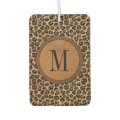 Leuk Leopard  Modern Boho Monogram Luchtverfrisser (Voorkant)
