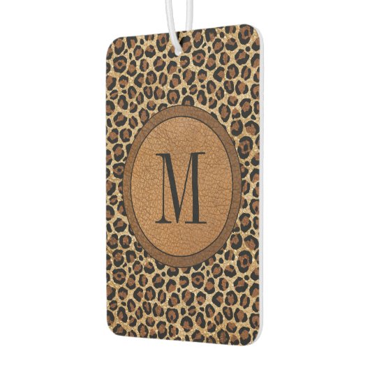 Leuk Leopard  Modern Boho Monogram Luchtverfrisser (Links)