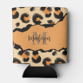 Leuk Leopard Print Monogram Blikjeskoeler (Achterkant)