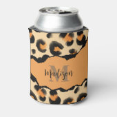 Leuk Leopard Print Monogram Blikjeskoeler (Blikje Achterkant)