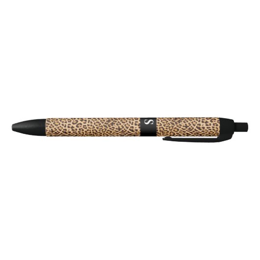 Leuk Leopard Print Monogram Zwarte Inkt Pen (Bodem)