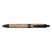 Leuk Leopard Print Monogram Zwarte Inkt Pen (Achterkant)